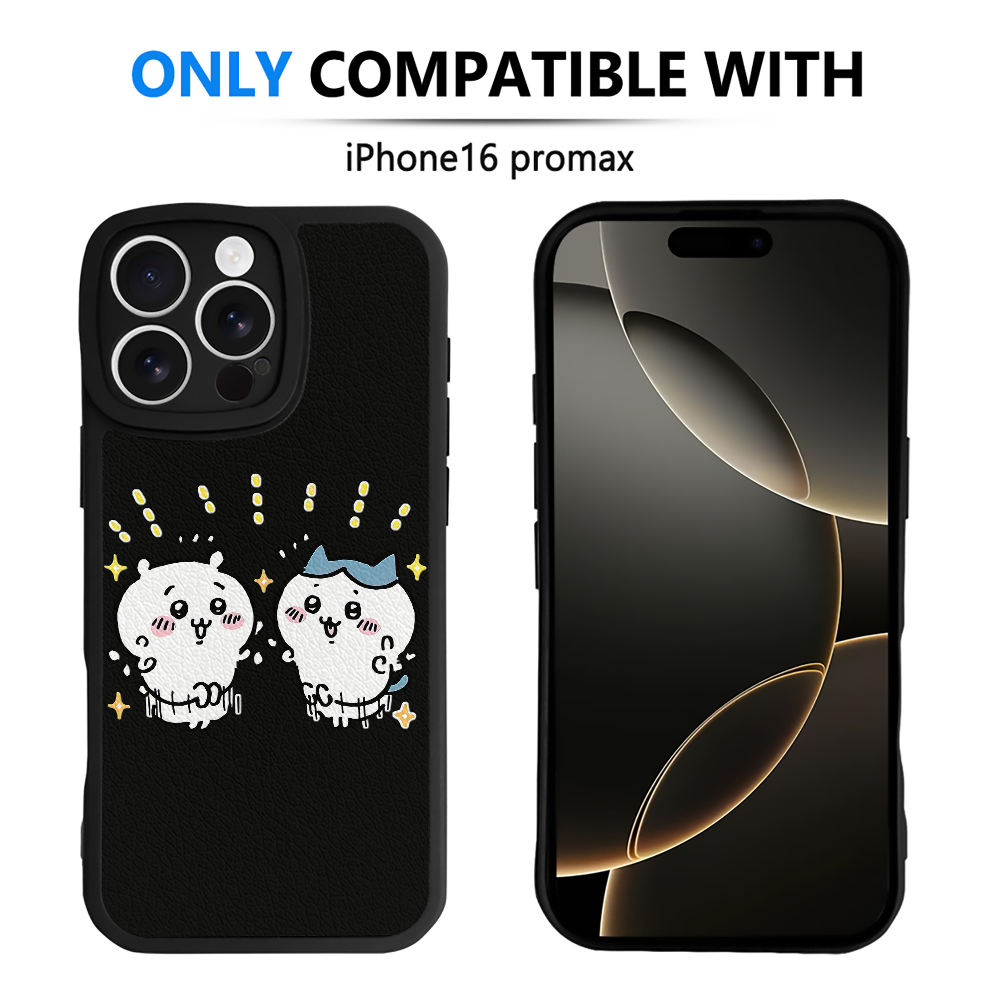 （画像用） ちいかわ ハチワレ Chii-kawa hachiware 【iPhone 16シリーズ対応】シリコンスマホケース（レザー調） 材質：シリコン